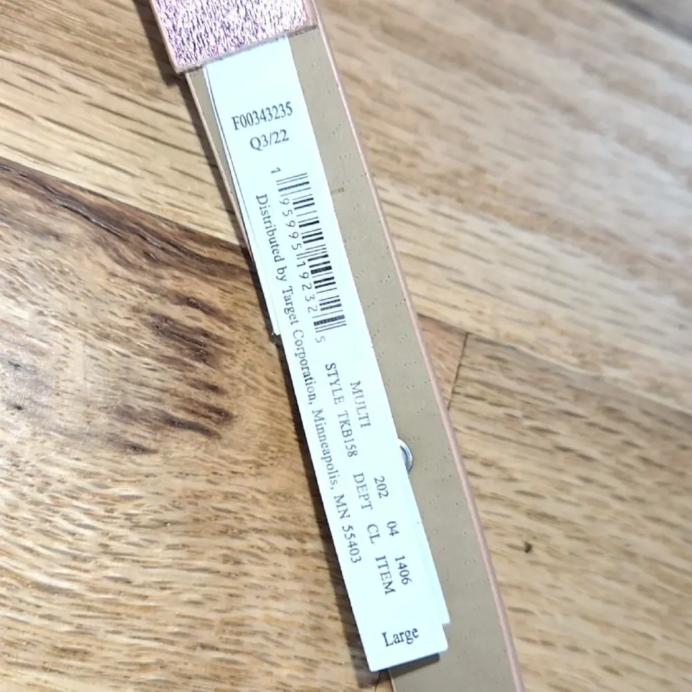 Target Girls pink, metallic Faux leather belt colorful flower